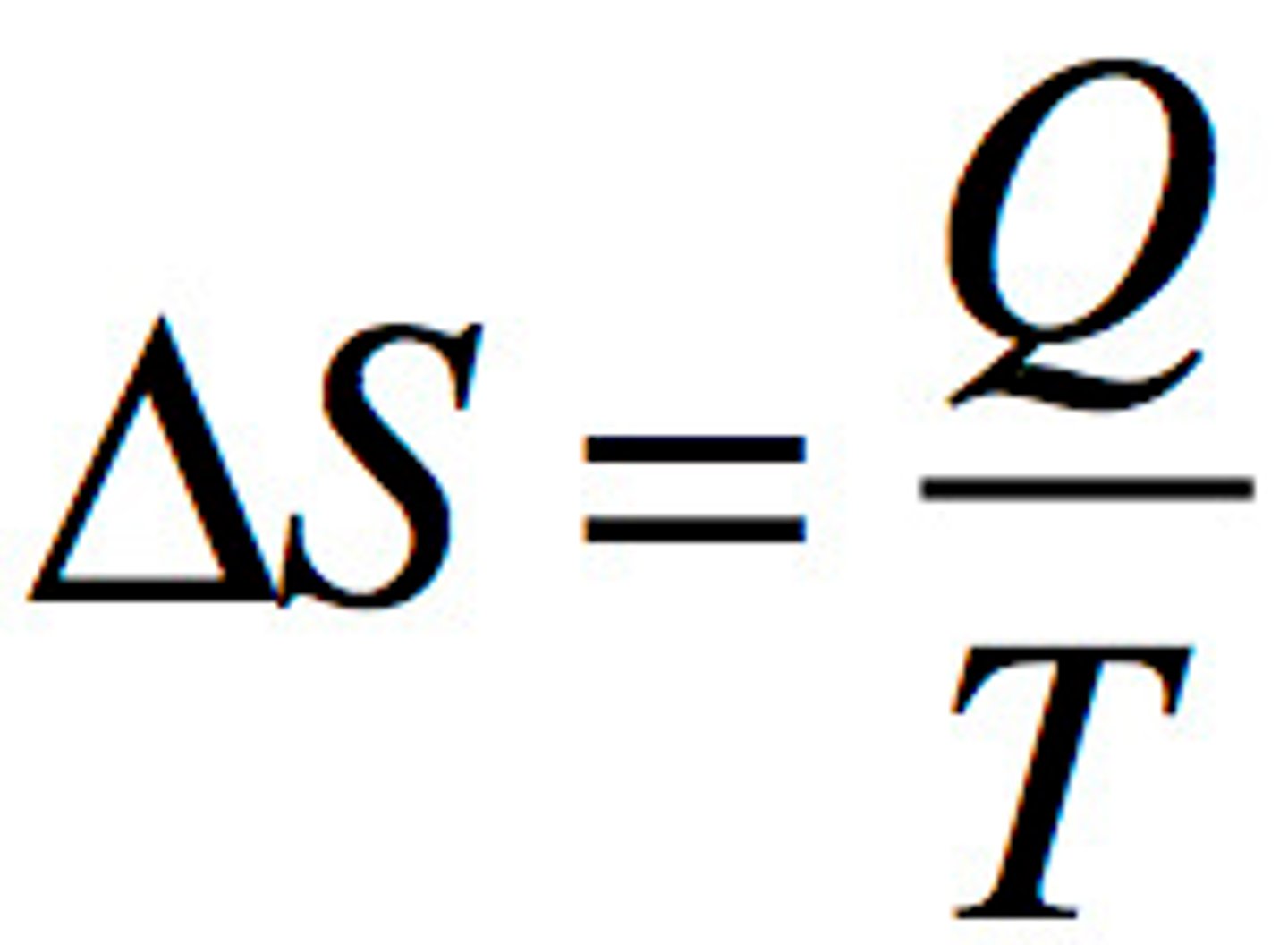 <p>- Energy spontaneously disperses from being localized to becoming spread out.</p><p>- Q is heat that is lost or gained</p><p>- T is temperature in Kelvin</p><p>- units: J/ (mol * K)</p>