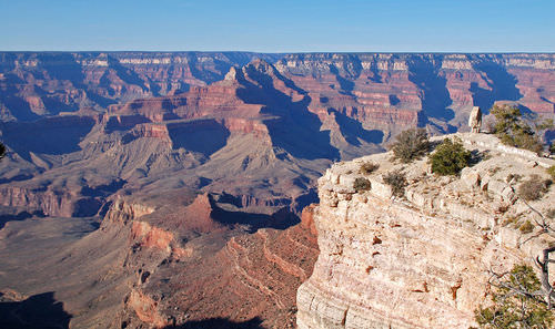 Layers of the same rock type are found across canyons at the Grand Canyon.