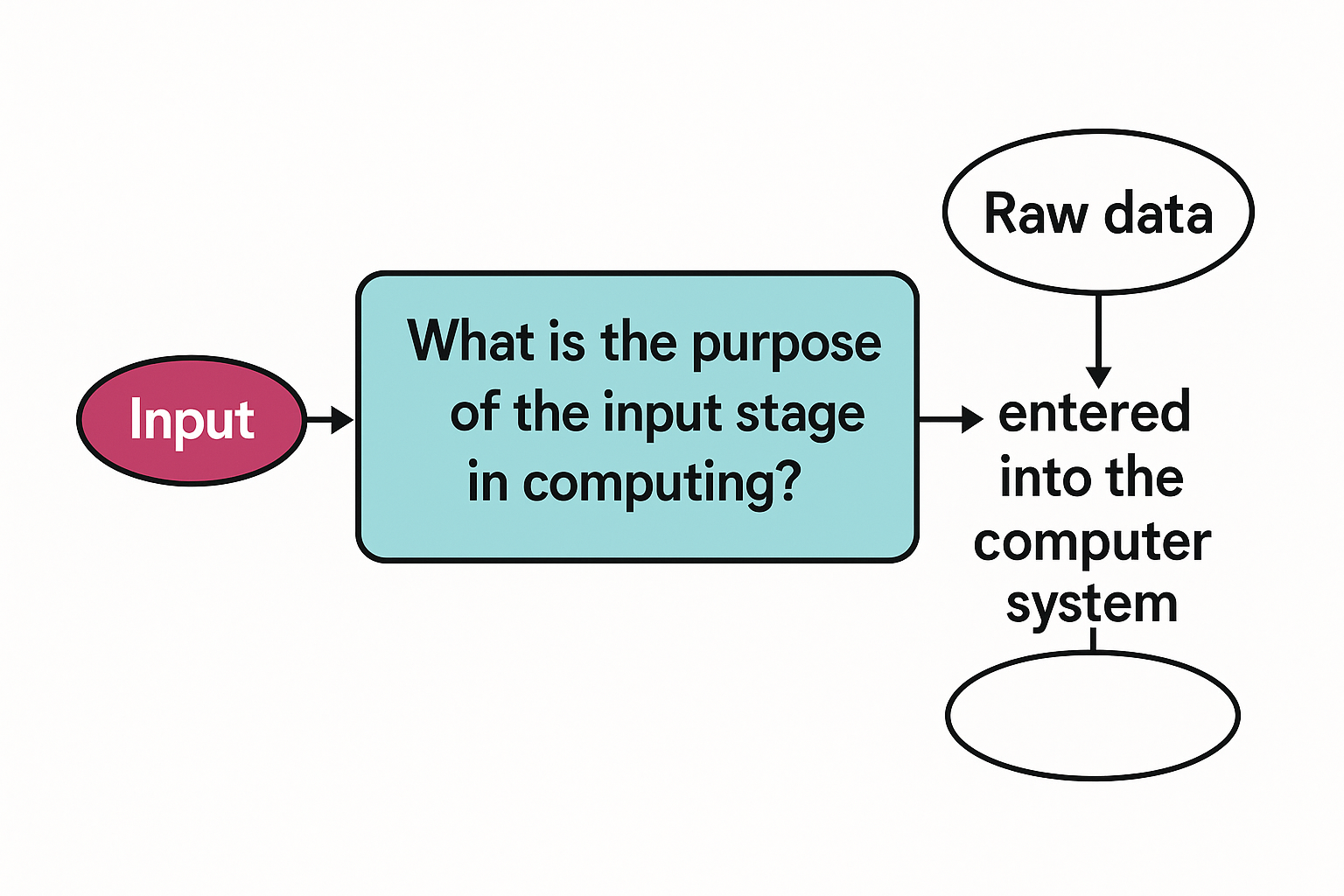 <p>To enter raw data into the computer system.</p>