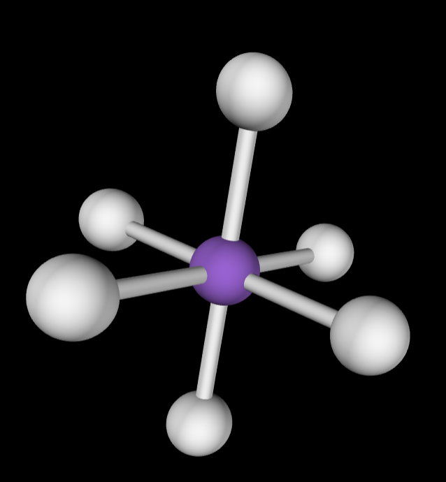 <p>6 Electron Domains</p><p>6 Bonds</p><p>0 Lone Pairs </p>