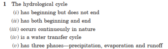 <p>Choose the correct statement/s in the following:</p>