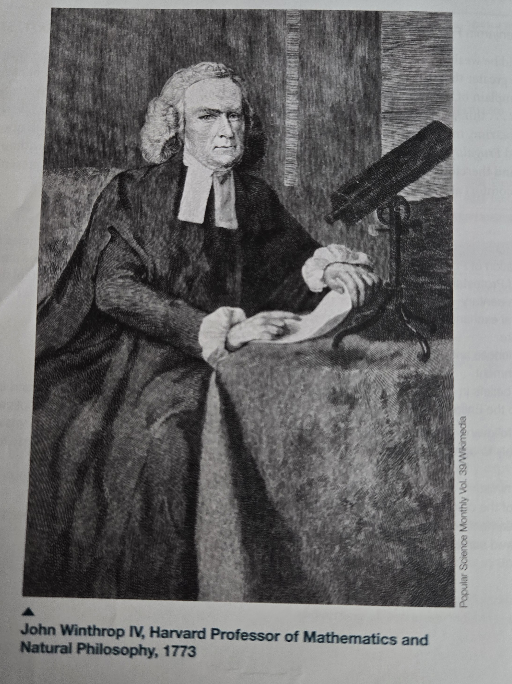 <p>What does John Winthrop IV’s position at Harvard suggest about changes in eighteenth-century New England society?</p>