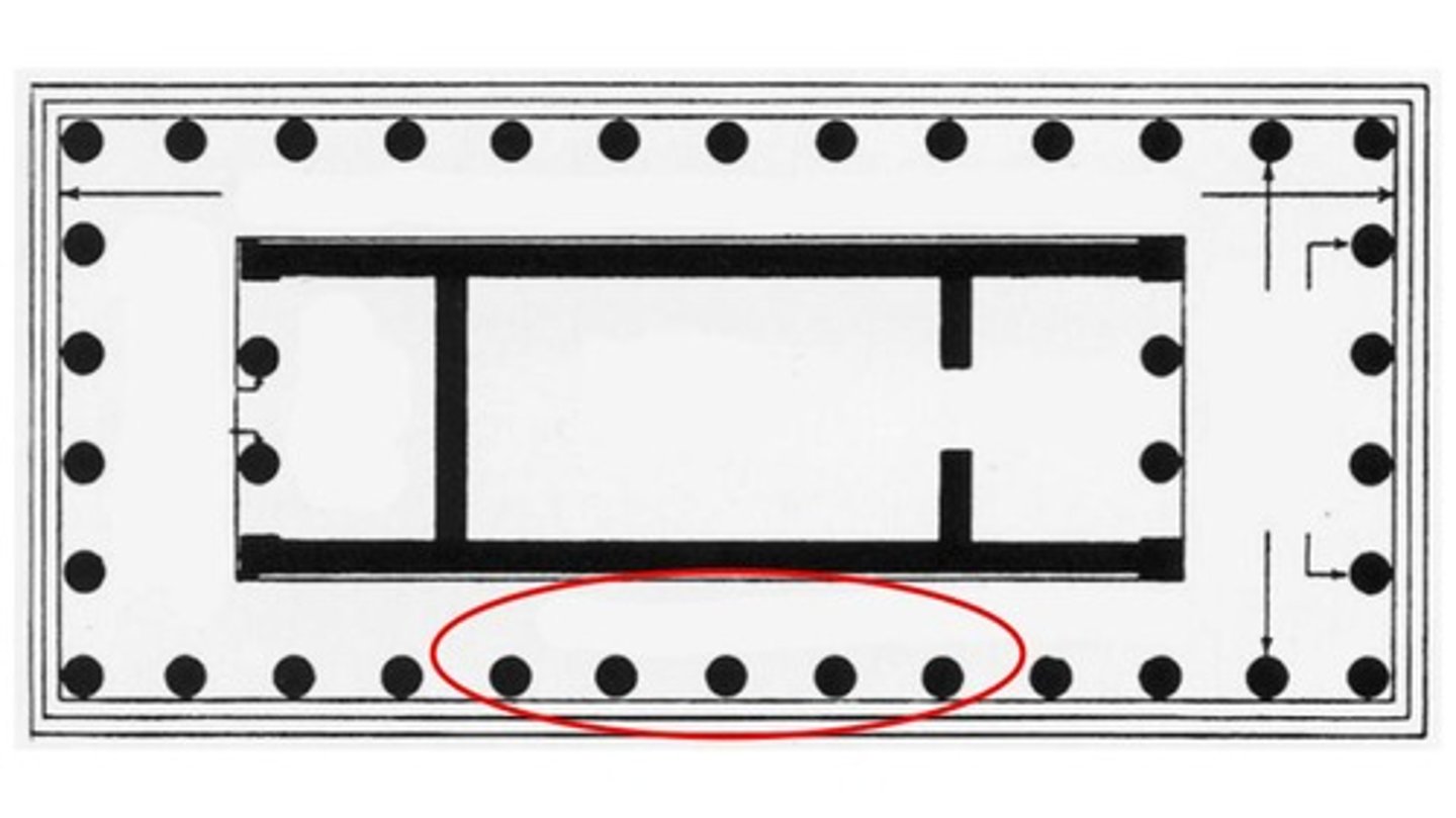 <p>The colonnade around the table</p>