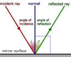 <p>An imaginary line that&apos;s perpendicular to the surface at the point where the wave hits the surface.</p>