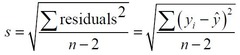 <p>measures the the typical/approximate size of the typical prediction errors (residuals) when using the regression line . . . is s . . . written in original units . . . interpreted as: &quot;when using the LSRL w/ x=[explanatory] to PREDICT y=[response], the model will typically be off by about ____ units.&quot;</p>