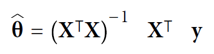 * used to find the value of θ that minimizes the cost function 
* closed-form solution (mathematical equation) 