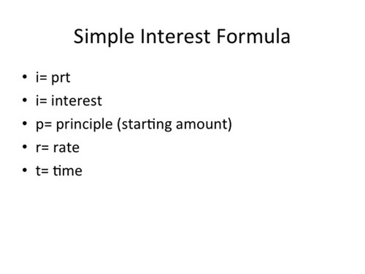 <p>Simple interest</p>