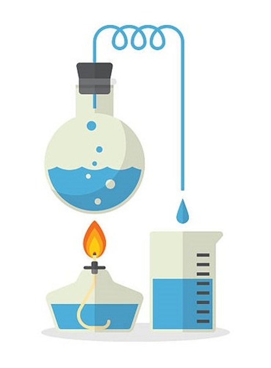 <p>water that is heated to steam, then allowed to cool &amp; condense (done to remove impurities)</p>