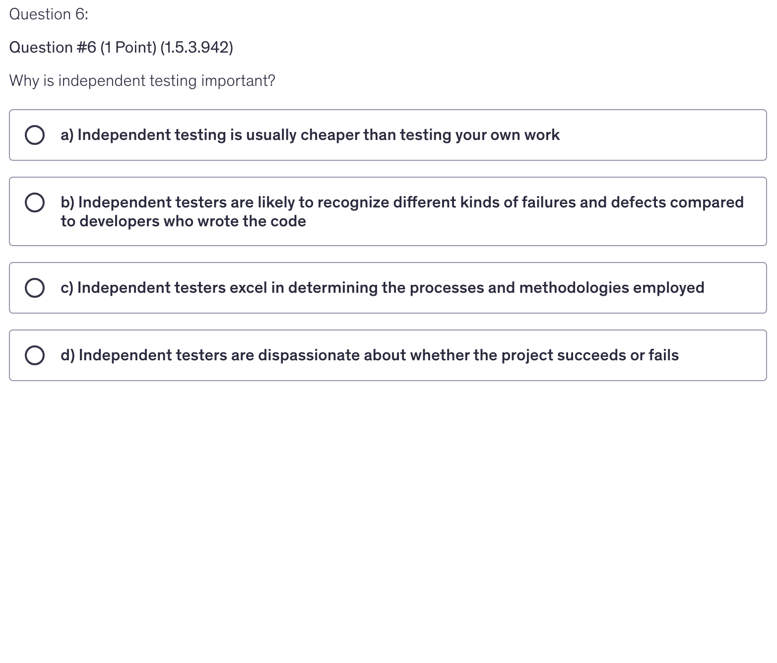 <p>Why is independent testing important?</p>