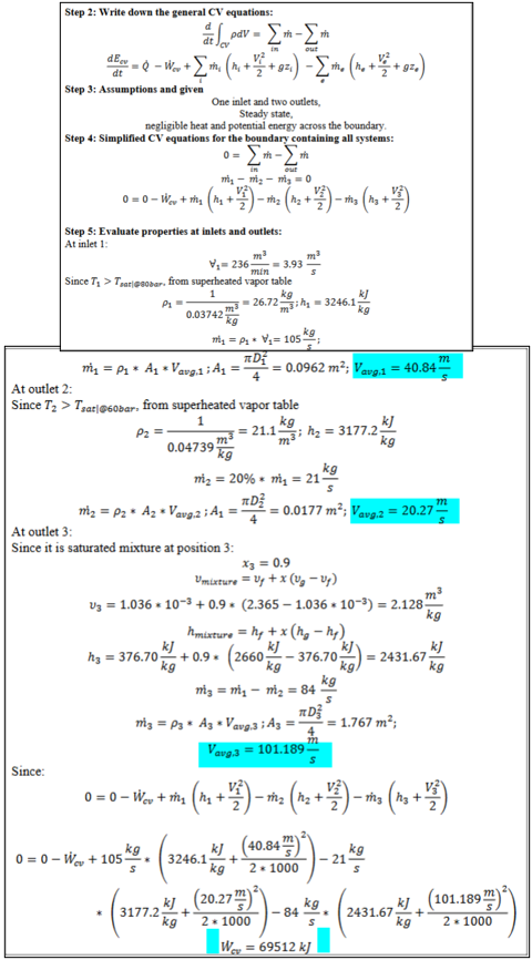 <p>a. V<sub>avg1</sub>= 40.9 m/s , V<sub>avg2</sub>= 20.27 m/s, V<sub>avg3</sub>= 101.189 m/s</p><p>b. W<sub>cv</sub>= 69512 kJ</p>