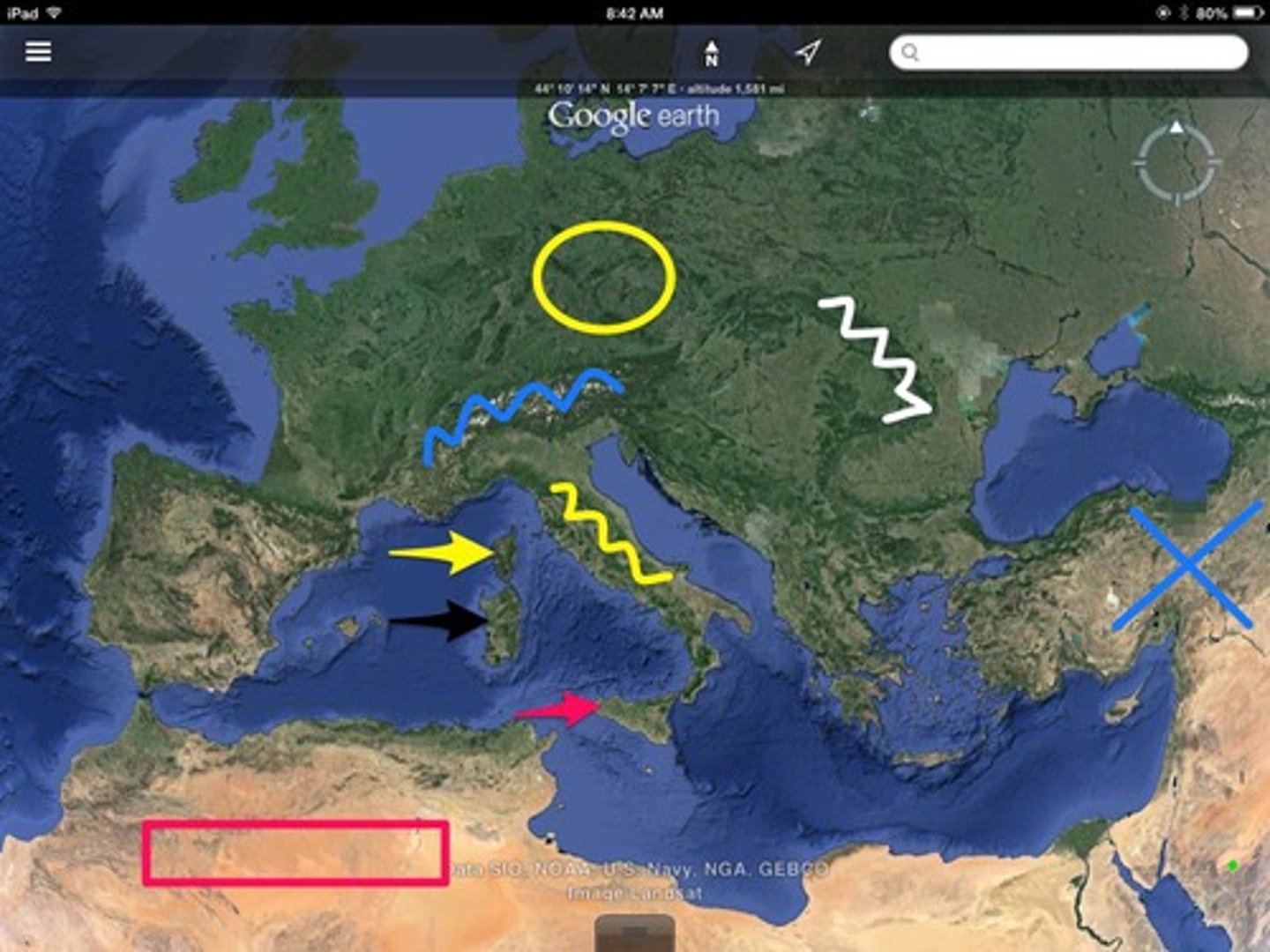 <p>Instead of the Allies invading Nazi-held France, they attacked the German's in North Africa and then Italy.</p>
