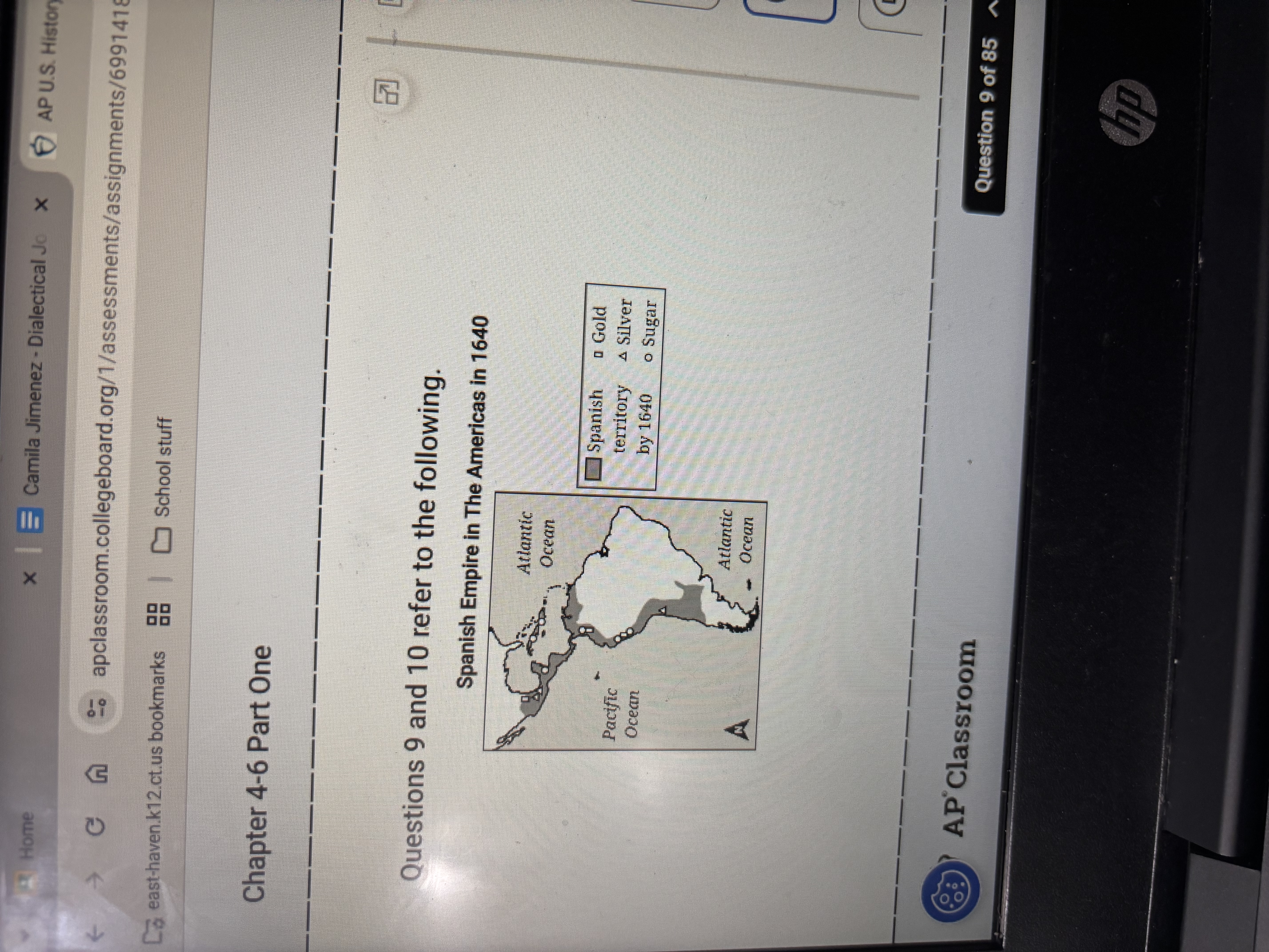 <p>Which of the following developments resulted from the situation depicted in the map </p>