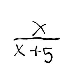 <p>What value of <strong>x</strong> would make the expression x/x+5 undefined?</p>