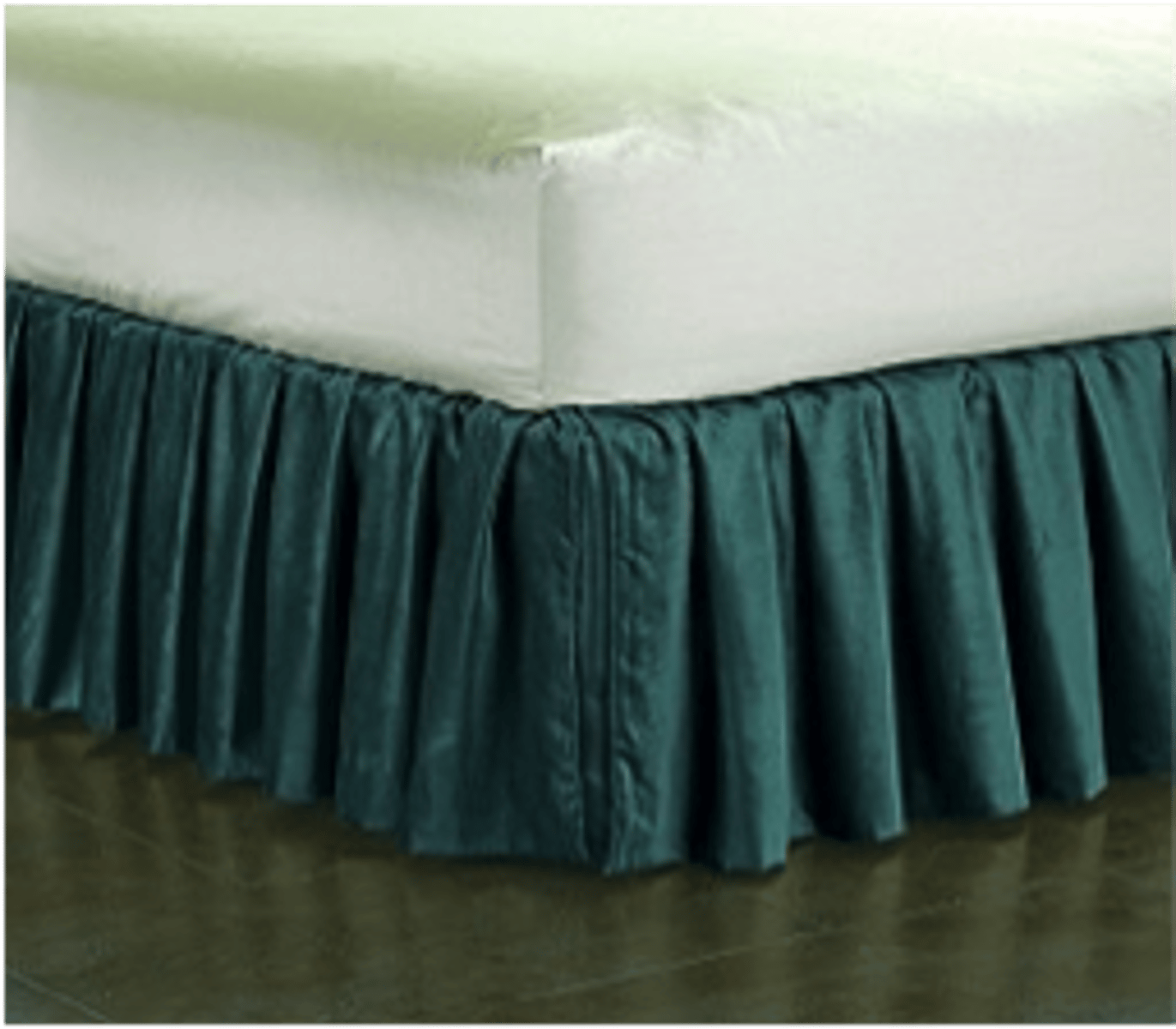 <p>Fabric bedding treatment, which spans between the upper and lower mattress beginning beneath a comforter to touch the floor</p>