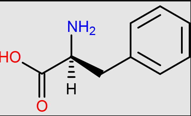 <p>Ph-CH2-CH(NH2)-COOH</p>
