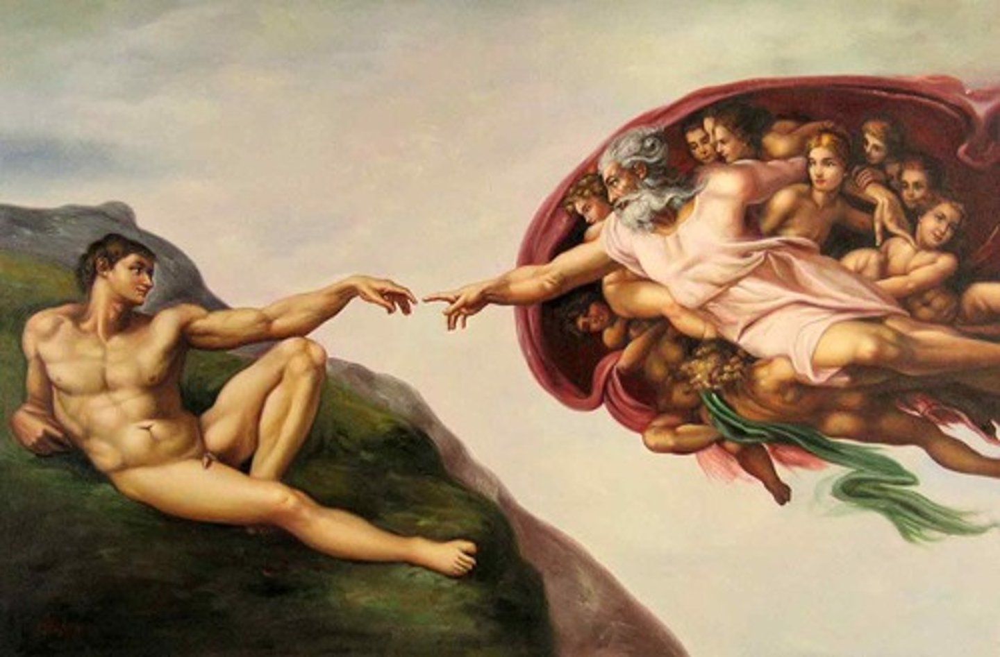 <p>Creation Of Adam By Michelangelo</p>