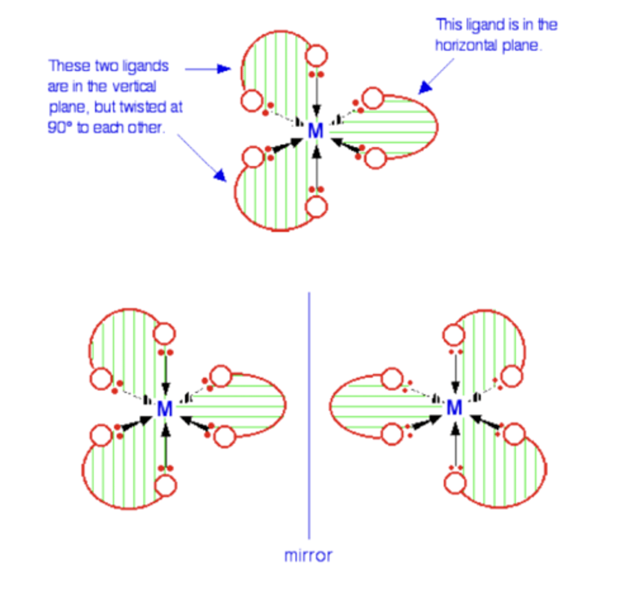 <p>- They exhibit optical isomerism</p><p>- Forming two mirror-image isomers with all the characteristics of optical isomers.</p>