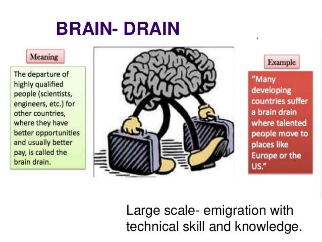 <p>Brain drain</p>