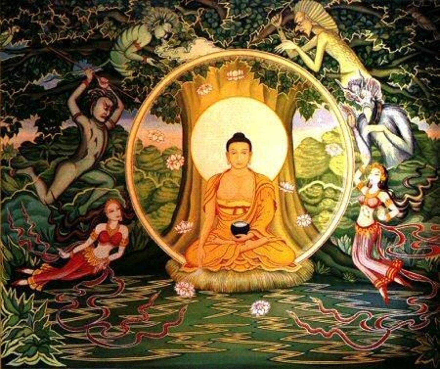 <p>What is shown in this piece of religious iconography?</p>
