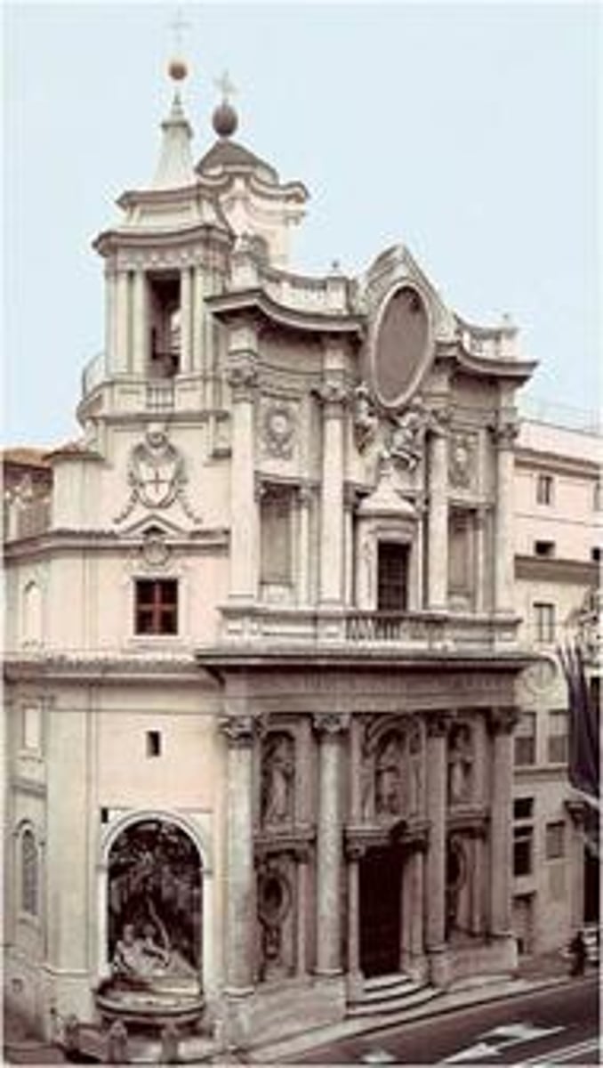 <p>Rome, Italy. Francesco Borromini (architect). 1638- 1646 C.E. Stone and stucco.</p>