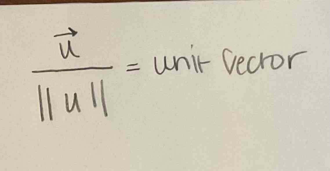 <p>A vector divided by its own magnitude </p>