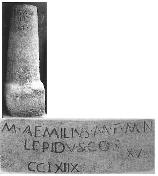 <p>CIL 11, 66642=CIL 1, 617=ILS 5803</p>