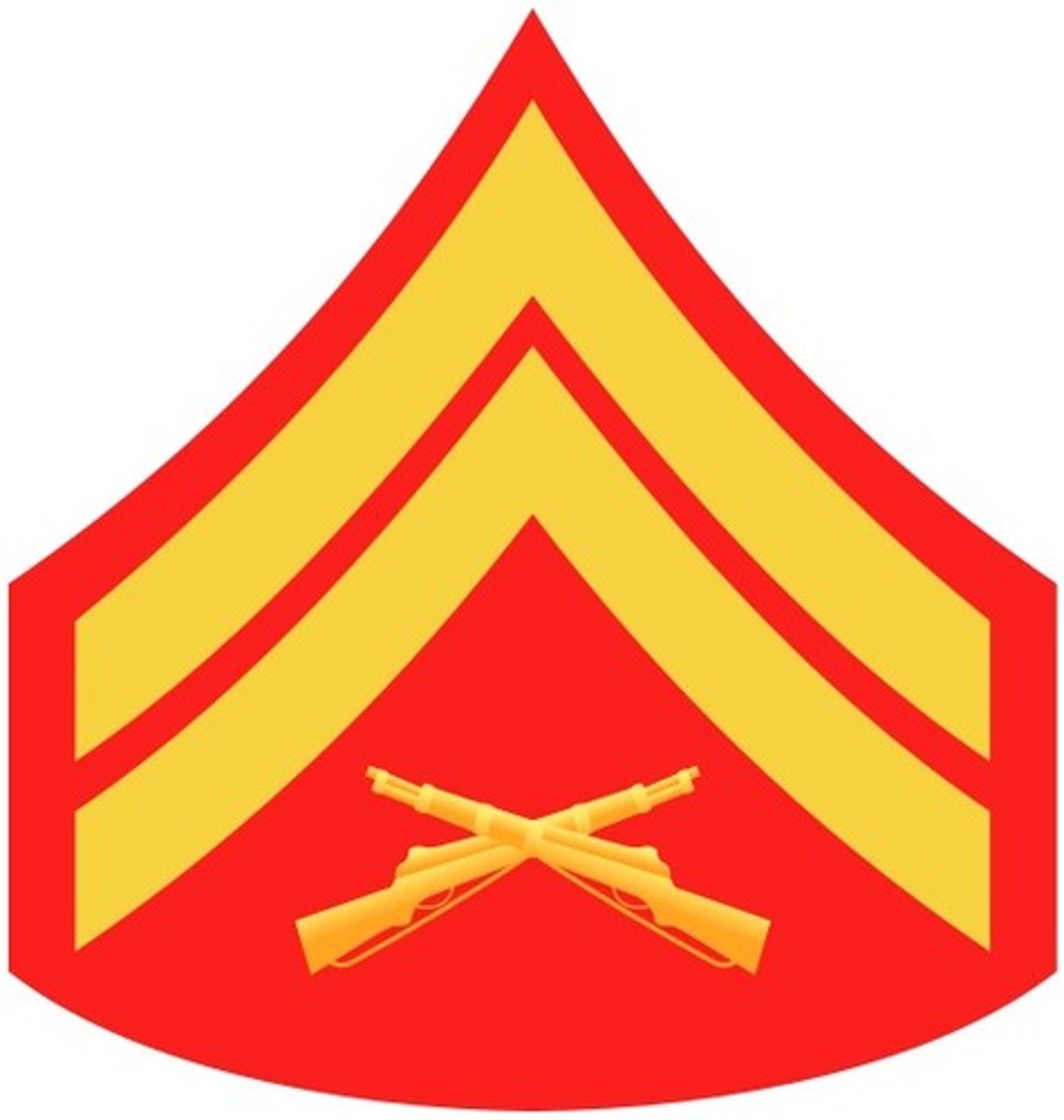<p>Corporal (Cpl)</p><p>Two chevrons with crossed rifles</p>