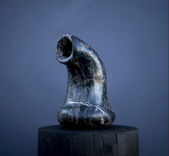 <p>Meaning: <span style="background-color: transparent;"><span>A smooth marble form that feels both organic and abstract, showing [ARTIST]’s interest in natural shapes and hand-crafted precision. The sculpture invites viewers to read it however they want, highlighting the beauty of simple, mysterious forms.</span></span></p>