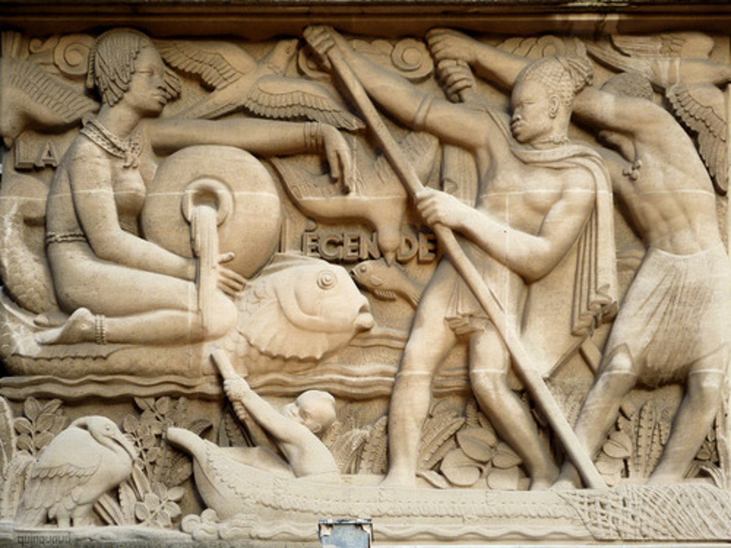 <p>also called a low relief, the final sculpture has a shallow depth and is not raised far from the background. Coins are a good example of this.</p>
