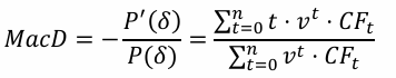 <p>Macaulay Duration is a measure of the weighted average time to receive the cash flows from a bond. It is calculated as the negative of the derivative of the bond price with respect to the force of interest, divided by the bond price.</p><p></p>