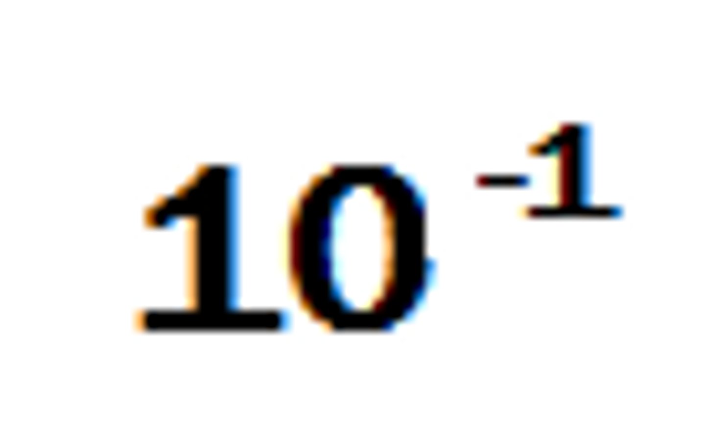 <p>10^-1 or 1/10</p>