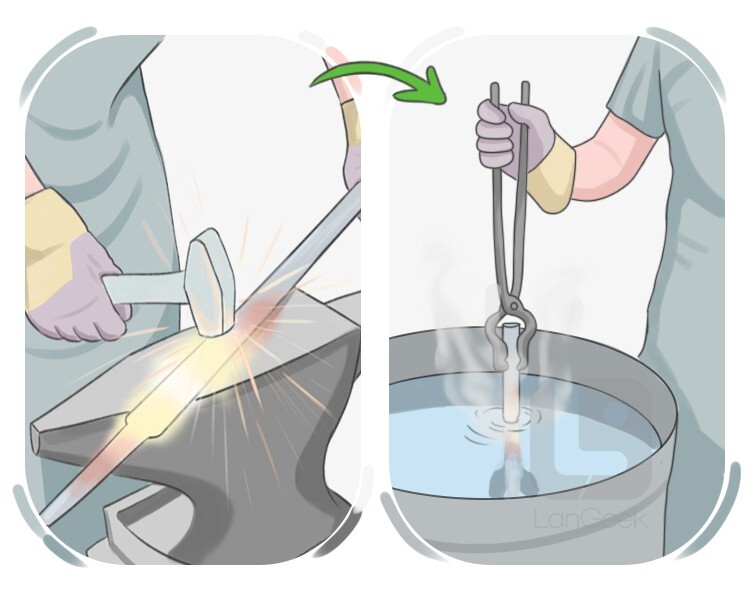 <p>To become or make something firm, tough, or less sensitive.</p><p></p>