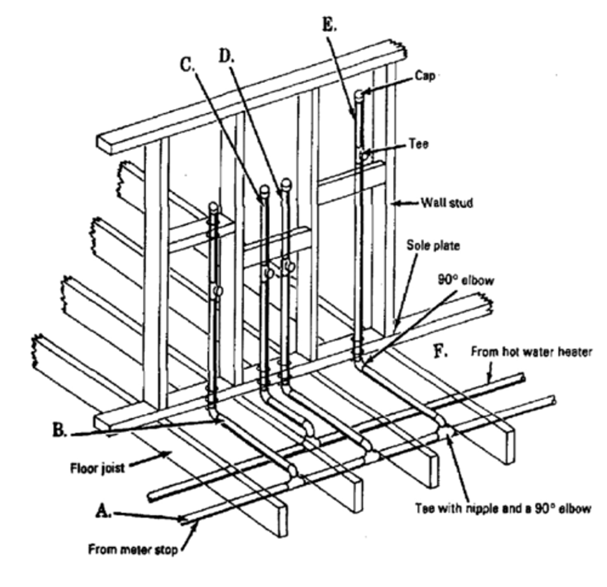 <p>Letter D indicates _____.</p>