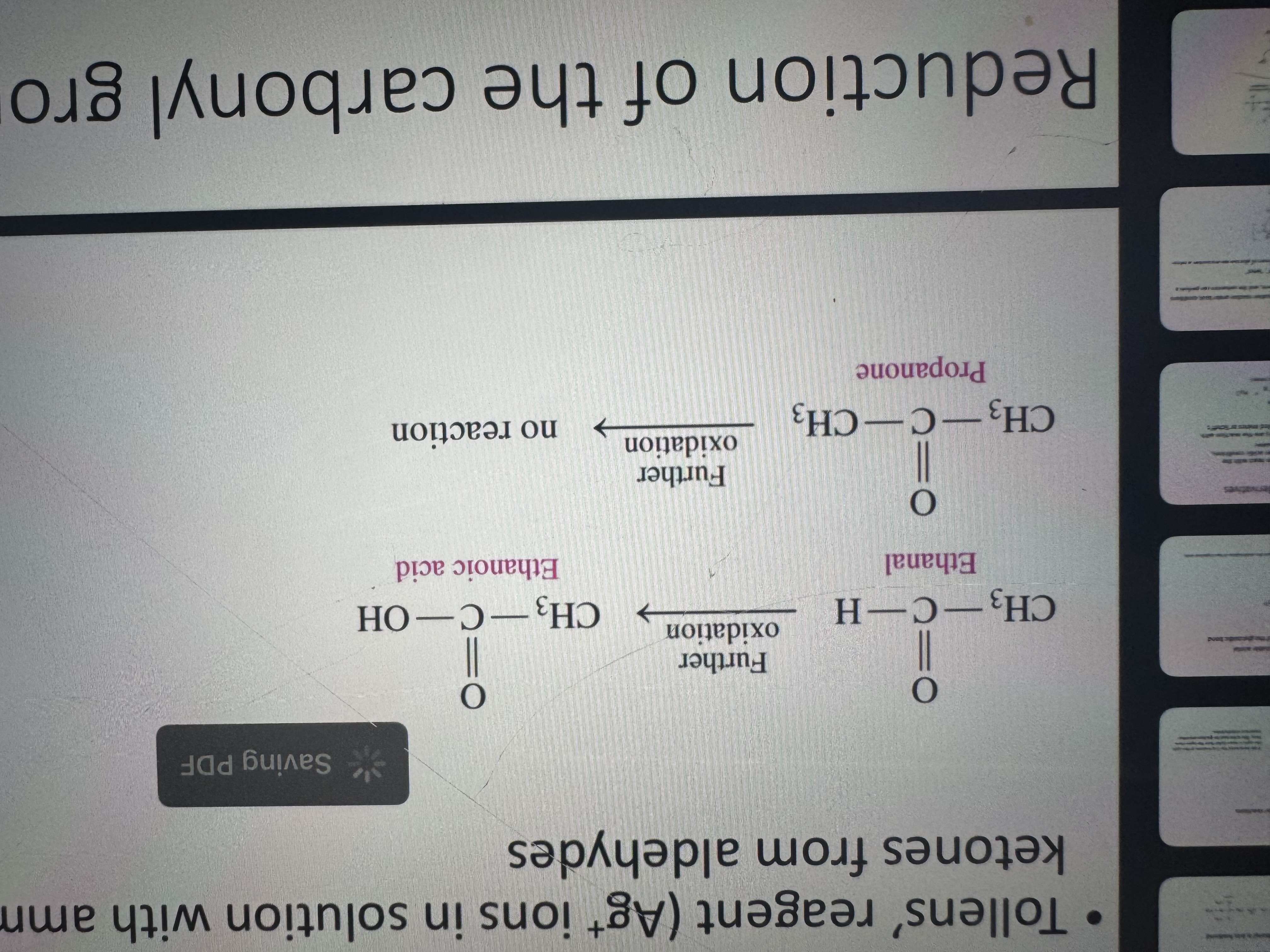 <p>only aldehydes can ketones can’t</p>