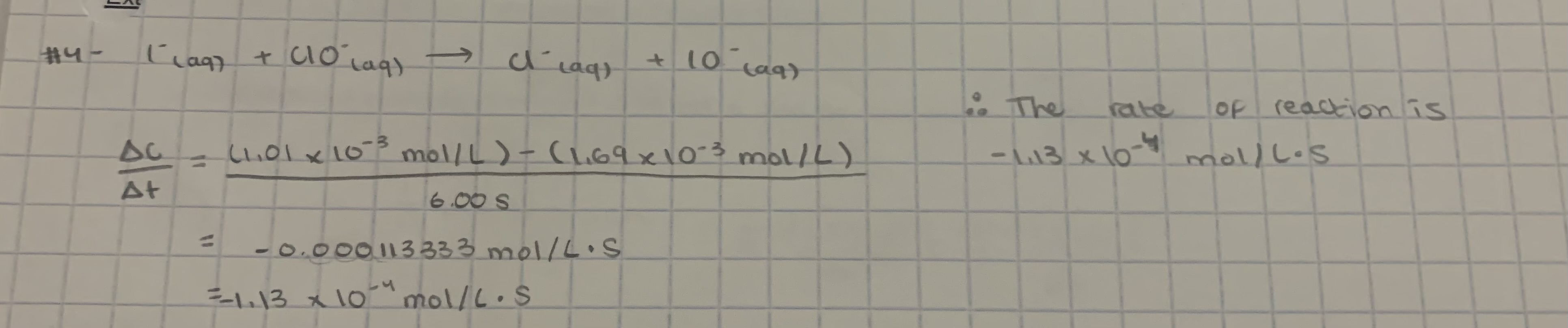 <ul><li><p>-1.13 × 10<sup>-4</sup> mol/L.s</p></li></ul><p></p>