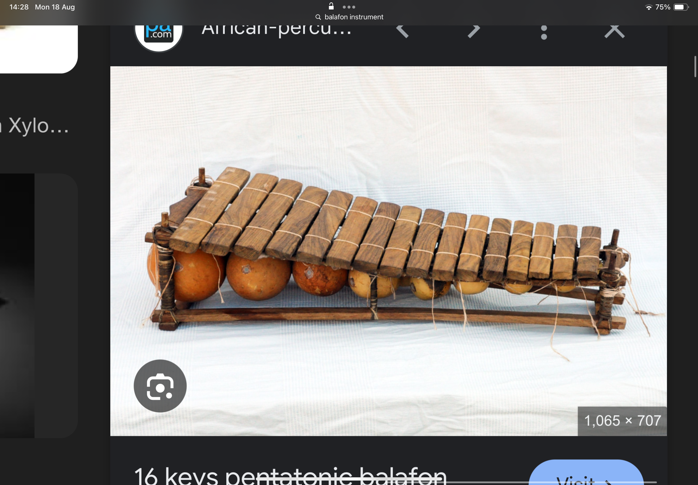 <p>looks like a xylophone. The smaller the size, the lower the pitch.</p>
