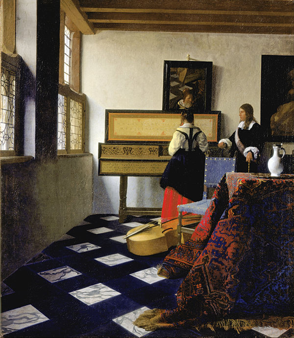 <p><span style="font-family: "Times New Roman", serif; line-height: 115%;"><span>Vermeer, The Music Lesson (1665)</span></span></p>