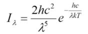 <p>approximation of Planck’s Law for low temperature, short wavelength</p>