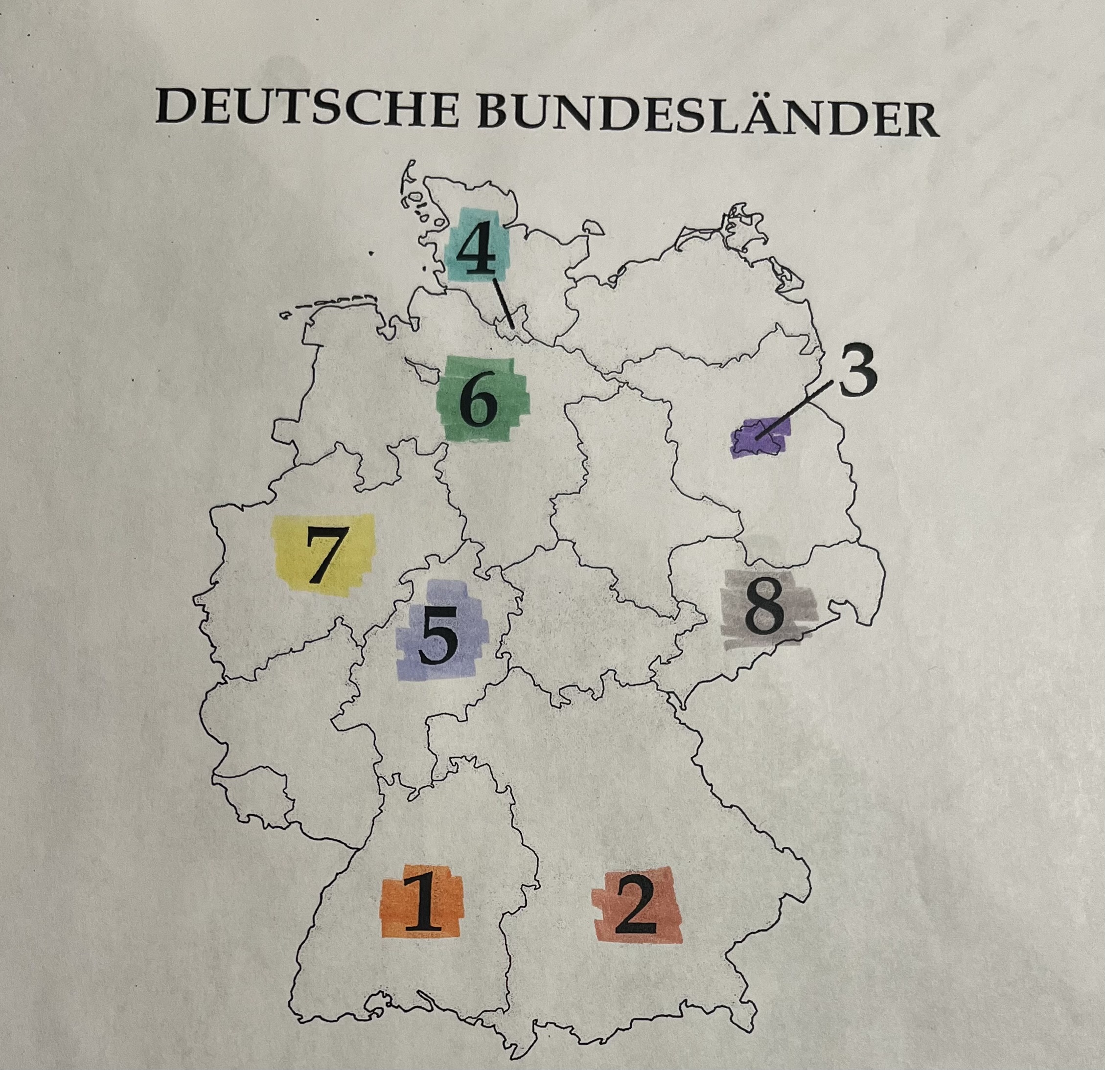 <p>what is the bundesland (state) and hauptstadt (capital) of 8?</p>