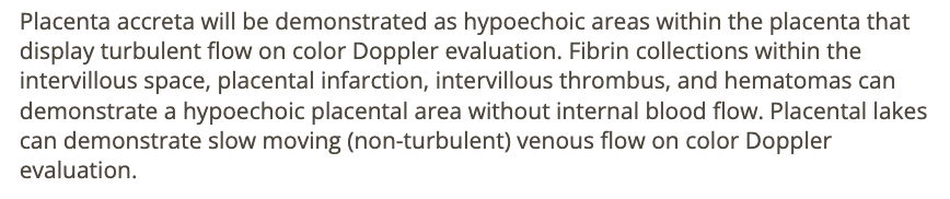 <p>b) placenta accreta</p>