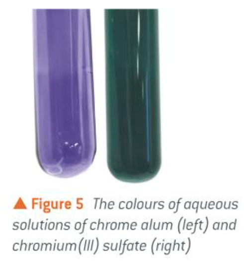 <p>the complex ion [Cr(H2O)6]3+ (a pale purple solution) is formed</p>
