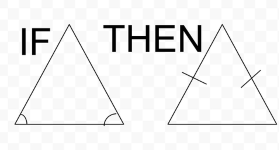 <p>If two angles of a triangle are congruent, then the sides opposite them are congruent.</p>