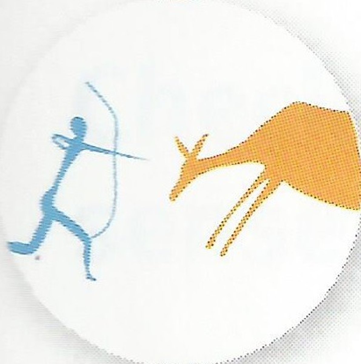 <p>The man is ____ the antelope with a bow.</p>