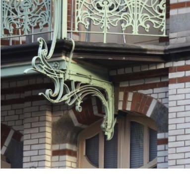 <p>Art nouveau 1902 ( debut 20e siècle ) Gustave Strauss , Bruxelles</p>