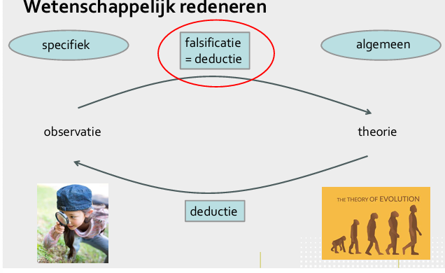 <p><strong>Een theorie is ingebed in een netwerk van aannames, achtergrondkennis, geaccepteerde theorieën, etc.</strong></p><p>Om theorie aan observaties te verbinden zijn <strong>hulphypothesen </strong>nodig&nbsp;</p><p><u>Voorbeeld&nbsp;</u></p><p>Theorie: makkelijk hypnotiseerbare mensen zijn goed in selectieve aandacht&nbsp; Observaties: hulphypothesen nodig over wat ‘hypnotiseerbaarheid’ en ‘selectieve aandacht’ zijn, en hoe je ze kunt meten</p><p>Als test faalt, kun je dit wijten aan de <strong>hulphypothese</strong></p><p>Hoe kun je een theorie dan falsificeren?</p>