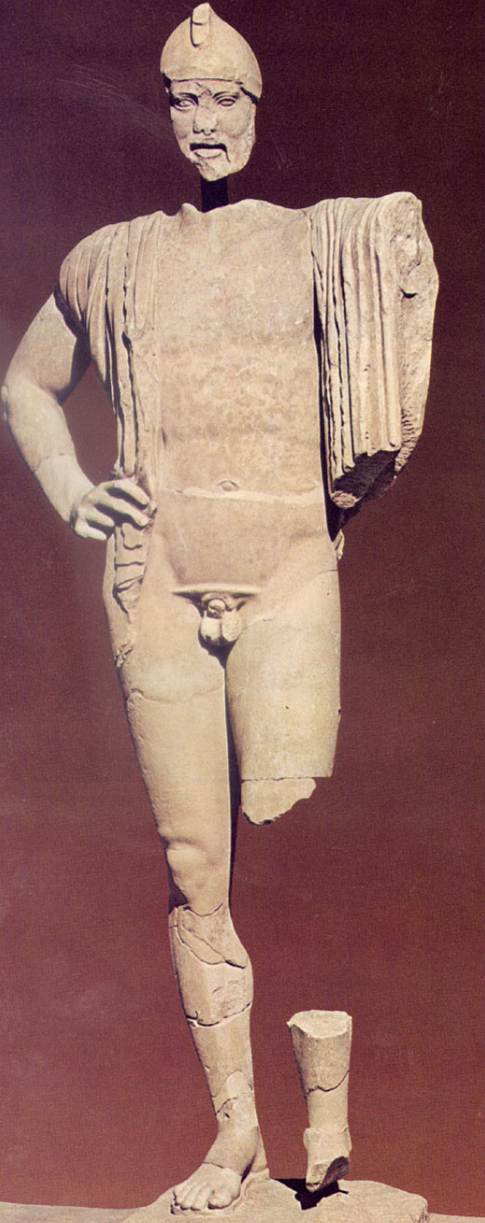 <p>How is detail created in the figure of Oinomaos? (3 POINTS)</p>