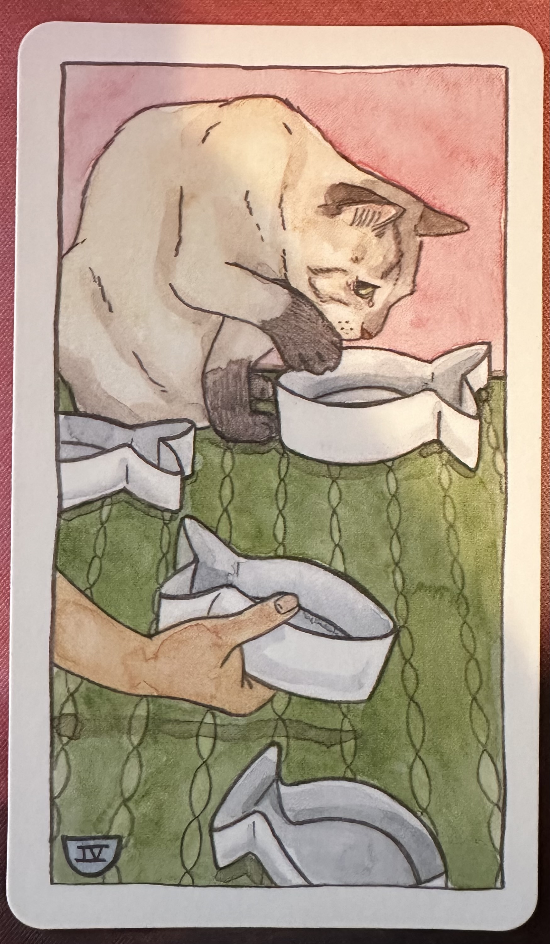 <p>Four of Cups (IV) Upright</p>