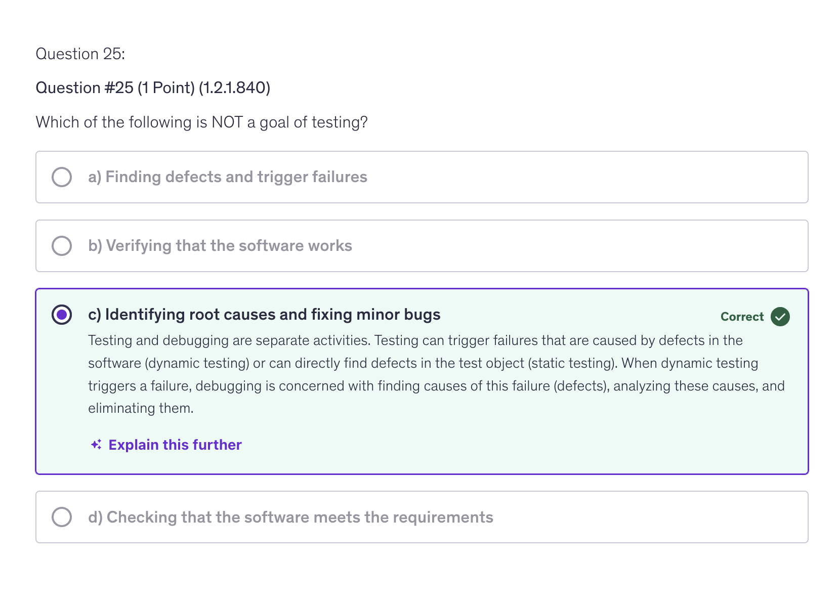 <p>c) Identifying root causes and fixing minor bugs</p>