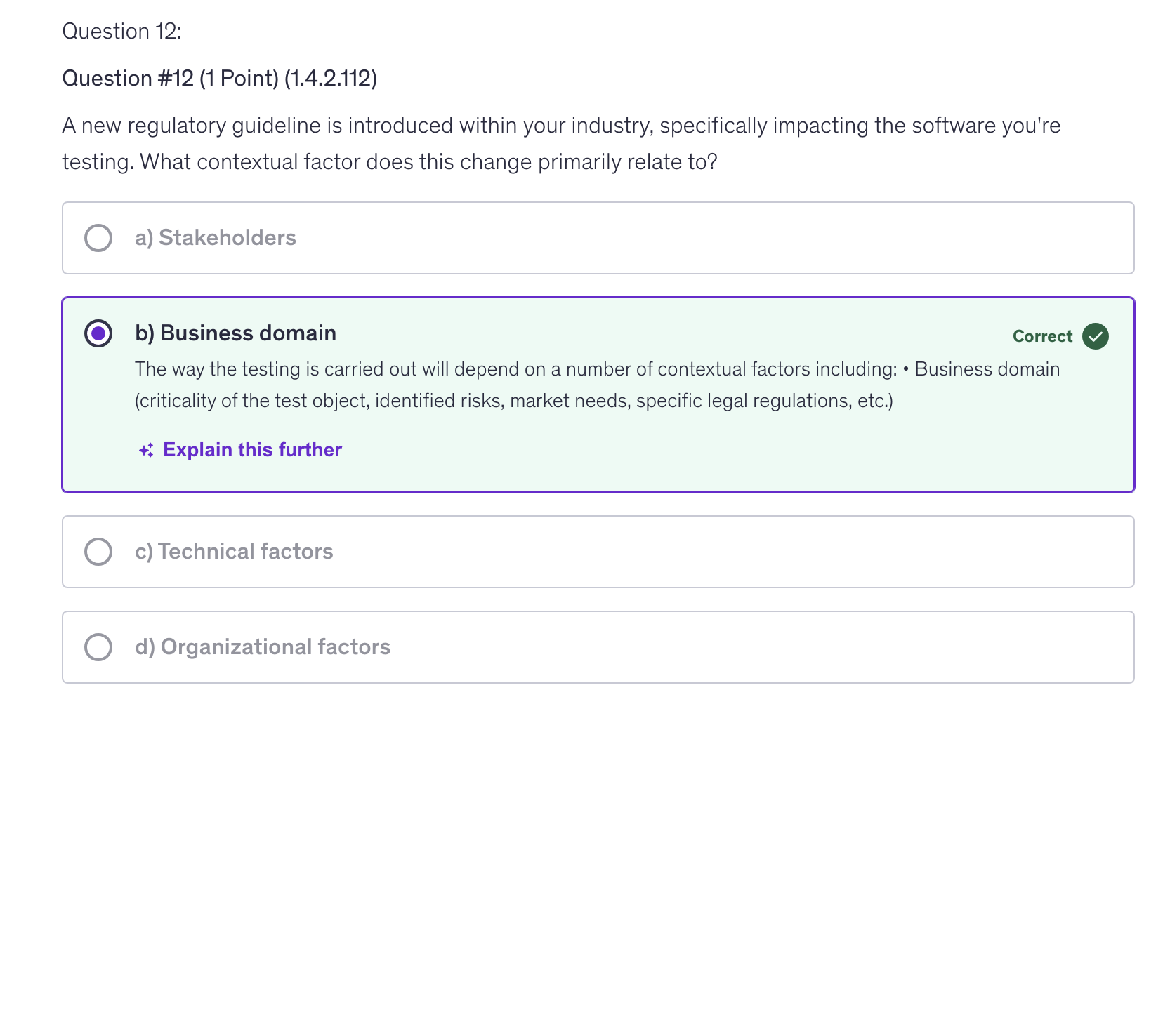 <p>b) Business Domain</p>