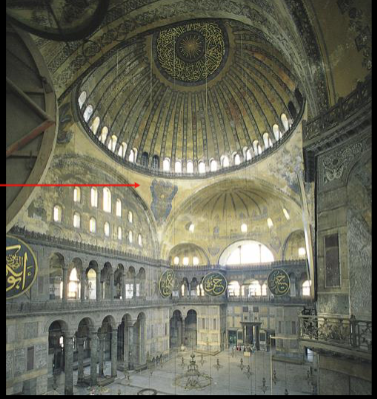 <p><span>Anthemius of Tralles and Isidorus of Miletus, Hagia Sophia, aerial view, Constantinople (Istanbul), 537<br>Hagia Sophia = Church of Holy Wisdom</span></p>